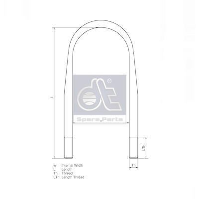 Слика на спона за пружина DT Spare Parts 6.11104 за камион Renault D Series 10 P 210 - 209 коњи дизел