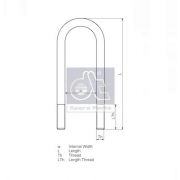 Слика 2 на спона за пружина DT Spare Parts 6.11114