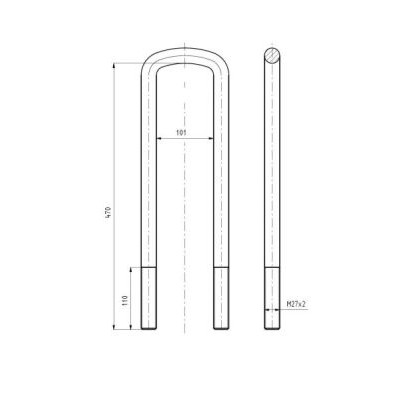 Слика на спона за пружина S-TR STR-50202 за камион MAN F 2000 27.273 DFK - 269 коњи дизел