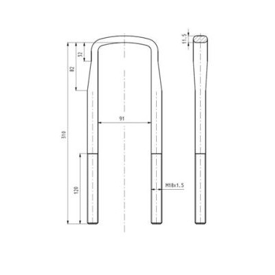 Слика на спона за пружина S-TR STR-50209 за камион MAN E 2000 41.410 VFAK - 410 коњи дизел