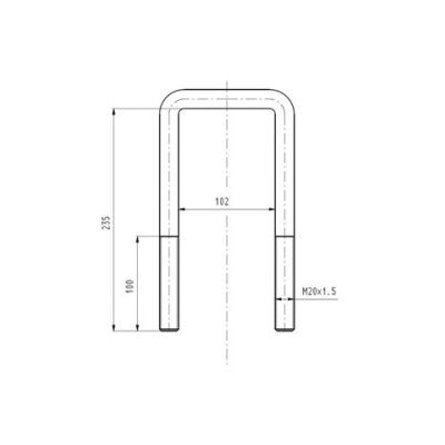 Слика на спона за пружина S-TR STR-50702 за камион Volvo F 12/400,F 12/410 - 396 коњи дизел