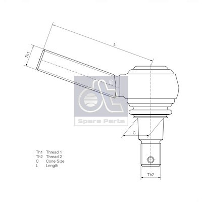 Слика на Спона кратка DT Spare Parts 2.53156 за камион Volvo 9900 - 420 коњи дизел