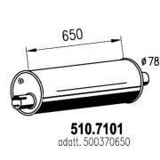 Слика 1 на среден, заден издувен лонец ASSO 510.7101