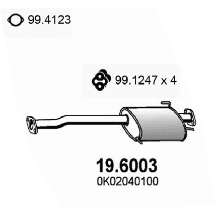 Слика на Среден издувен лонец ASSO 19.6003