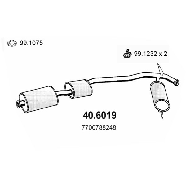 Слика на Среден издувен лонец ASSO 40.6019