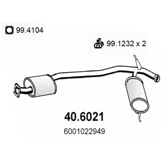 Слика на Среден издувен лонец ASSO 40.6021