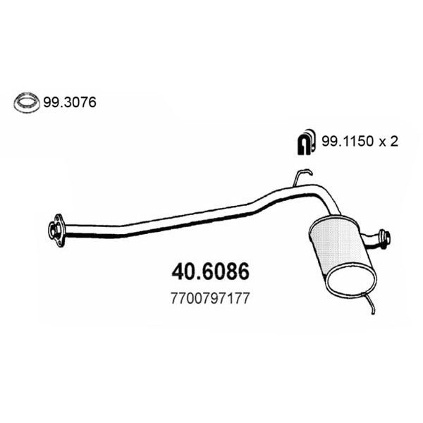 Слика на Среден издувен лонец ASSO 40.6086