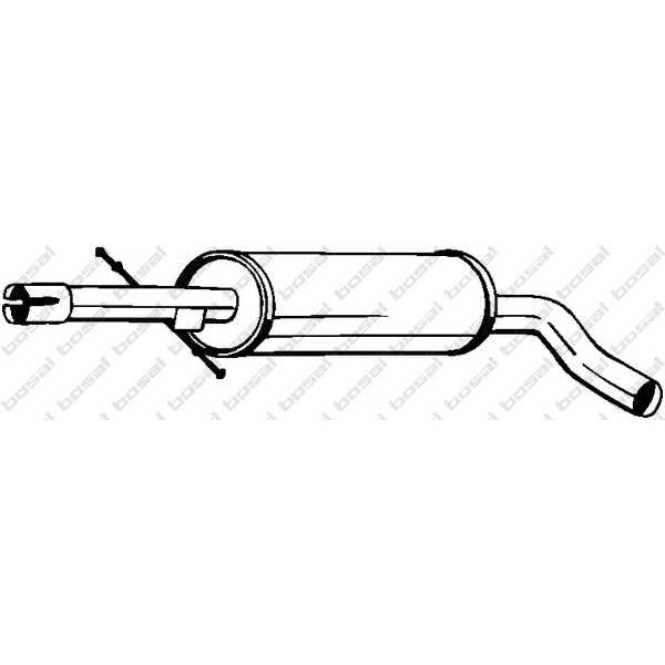 Слика на среден издувен лонец BOSAL 105-497 за VW Jetta 4 (1J2) 1.8 T - 180 коњи бензин