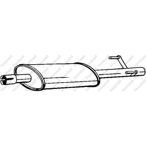 Слика на среден издувен лонец BOSAL 175-209 за Mercedes Sprinter 4-t Box (904) 412 D - 122 коњи дизел