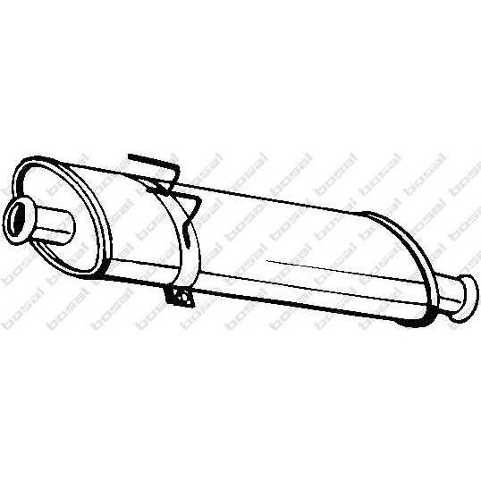 Слика на среден издувен лонец BOSAL 200-825 за Opel Movano Platform (U9,E9) 2.5 DTI - 115 коњи дизел