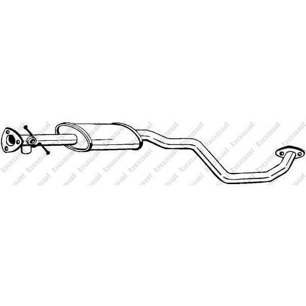 Слика на среден издувен лонец BOSAL 282-129 за Daewoo Tacuma (klau) 1.8 - 98 коњи бензин