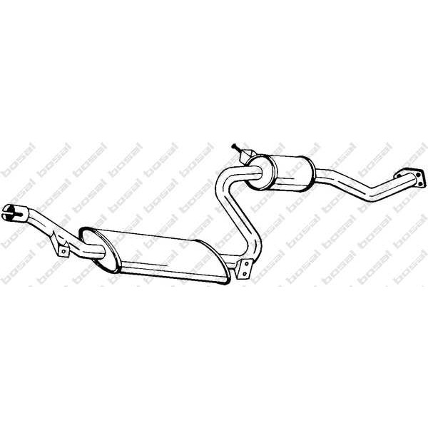 Слика на среден издувен лонец BOSAL 283-603 за Volvo S40 Sedan (VS) 1.9 T4 - 200 коњи бензин