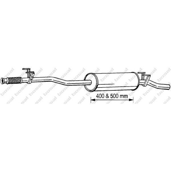 Слика на среден издувен лонец BOSAL 291-069 за VW Crafter 30-50 Platform (2F) 2.5 TDI - 88 коњи дизел