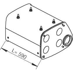 Слика на среден издувен лонец DINEX 49366 за камион MAN F 2000 19.314 FS, FLS, FLLS, FRS, FLRS, FLLRS - 310 коњи дизел