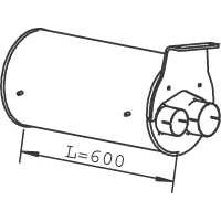 Слика на среден издувен лонец DINEX 49396 за камион MAN TGL 7.180 FC, FLC, FRC, FLRC - 180 коњи дизел