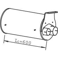 Слика на среден издувен лонец DINEX 49397 за камион MAN TGM 15.240 FC, FLC, FLLC, FLRC, FLLRC - 240 коњи дизел