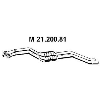 Слика на среден издувен лонец EBERSPACHER 21.200.81 за BMW Z3 Coupe 3.0 - 231 коњи бензин