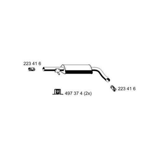 Слика на среден издувен лонец ERNST 202046 за VW Bora комби (1J6) 2.3 V5 - 150 коњи бензин