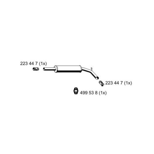 Слика на среден издувен лонец ERNST 640022 за VW Polo 3 Classic (6kv2) 64 1.9 SDI - 64 коњи дизел