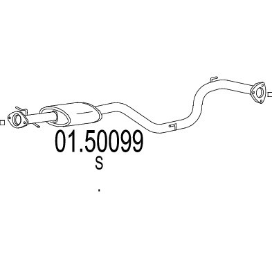 Слика на среден издувен лонец MTS 01.50099 за Hyundai Santamo 2.0 16V 4x4 - 139 коњи бензин