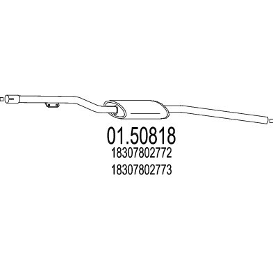 Слика на среден издувен лонец MTS 01.50818 за BMW 3 Coupe E92 320 d - 184 коњи дизел