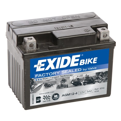 Слика на стартен акумулатор EXIDE AGM Ready AGM12-4 за мотор Peugeot Speedfight Ultimate Edition AC - 4 коњи горична смес