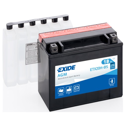 Слика на стартен акумулатор EXIDE AGM ETX20H-BS за мотор Honda VF 1000 F2 (SC15) - 101 коњи бензин