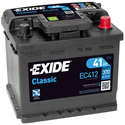 Слика на стартен акумулатор EXIDE CLASSIC * EC412 за Opel Vita B 1.4 - 73 коњи бензин