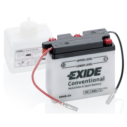 Слика на стартен акумулатор EXIDE Conventional 6N4B-2A за мотор Suzuki DR 400 S - 27 коњи бензин