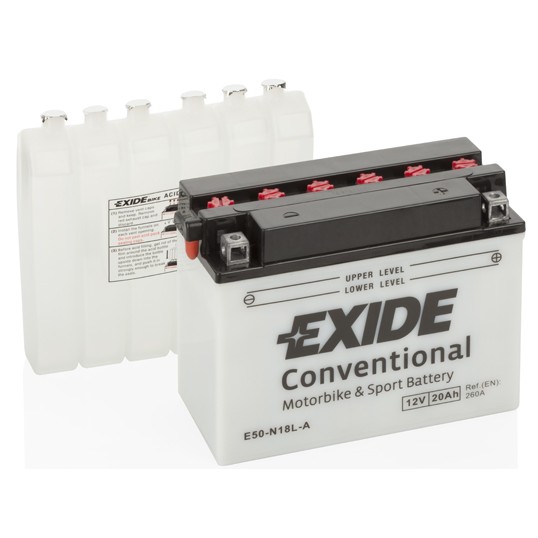 Слика на стартен акумулатор EXIDE Conventional E50-N18L-A за мотор Kawasaki Z 1300 DFI (ZGT30A) - 101 коњи бензин