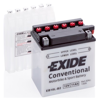 Слика на стартен акумулатор EXIDE Conventional EB10L-B2 за мотор Suzuki GS 500 Limited Edition (GM51B) - 34 коњи бензин