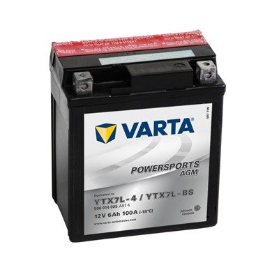 Слика на стартен акумулатор VARTA POWERSPORTS AGM 506014005A514 за мотор Yamaha YBR 125 (RE05) - 10 коњи бензин