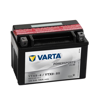 Слика на стартен акумулатор VARTA POWERSPORTS AGM 508012008A514 за мотор Yamaha X-city X-City 125 (SE43) - 15 коњи бензин
