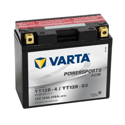 Слика на стартен акумулатор VARTA POWERSPORTS AGM 512901019A514 за мотор Yamaha XVS XVS 950 Bolt (VN03) - 52 коњи бензин
