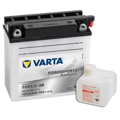 Слика на стартен акумулатор VARTA POWERSPORTS Freshpack 506011004A514 за мотор Simson S 83-80 Alpha C - 6 коњи горична смес