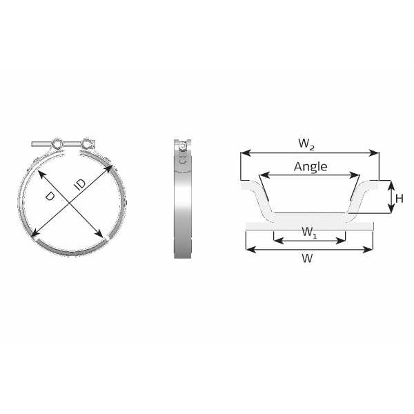 Слика на Стега за издувен систем DINEX 49939 за камион MAN TGA 26.360 FD-TM, FDR-TM - 360 коњи дизел