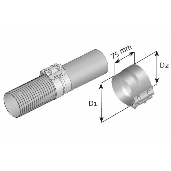 Слика на Стега за издувен систем DINEX 99310 за камион MAN F 2000 19.414 FS, FLS, FLLS, FRS, FLRS, FLLRS - 409 коњи дизел