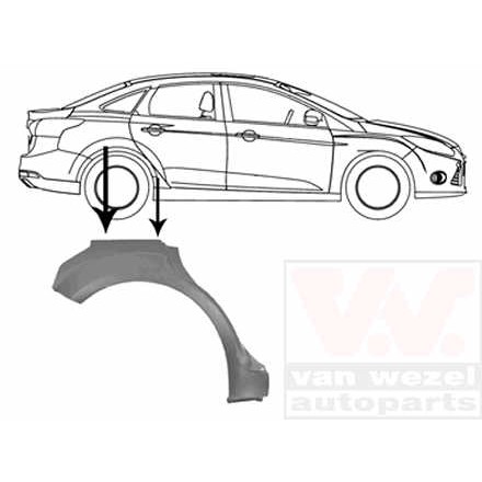 Слика на страница VAN WEZEL 1863148 за Ford Focus 2 (da) 2.5 ST - 225 коњи бензин