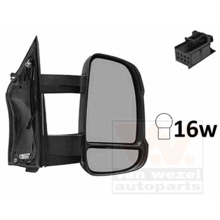 Слика на страничен ретровизор VAN WEZEL HAGUS 1651812 за Citroen Relay VAN 3.0 HDi 145 - 146 коњи дизел