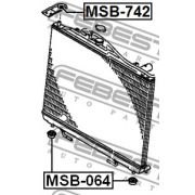 Слика 2 на Тампон за радиатор FEBEST MSB-064