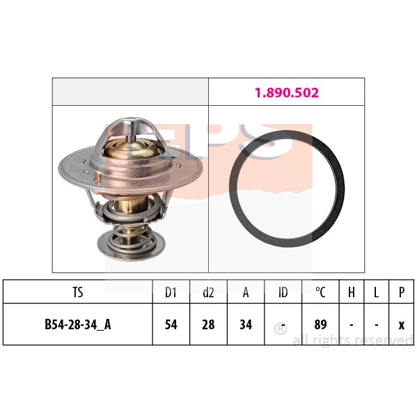 Слика на Термостат EPS Made in Italy - OE Equivalent 1.880.220 за Lancia Thema (834) 2000 16V Turbo (834AC) - 181 коњи бензин