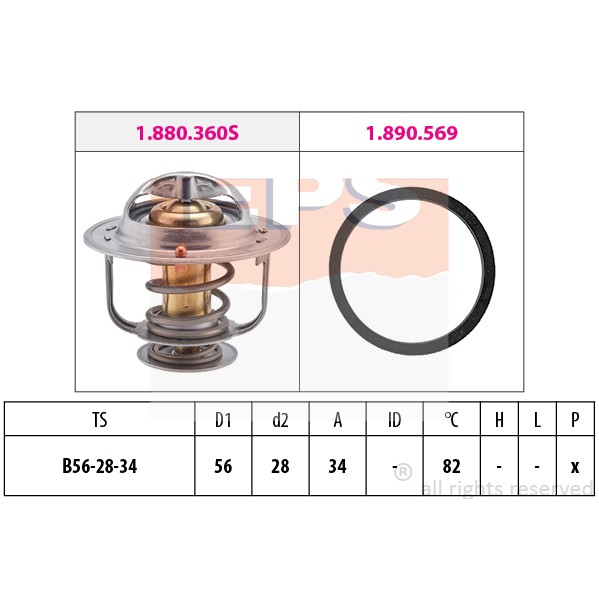 Слика на Термостат EPS Made in Italy - OE Equivalent 1.880.360