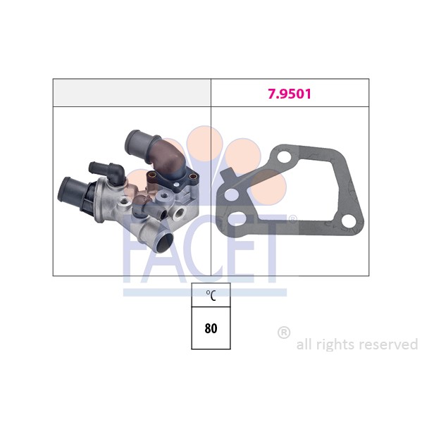 Слика на Термостат FACET Made in Italy - OE Equivalent 7.8095