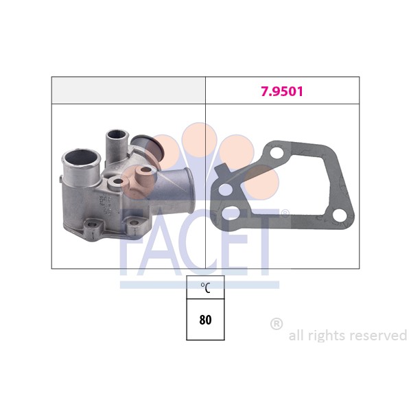 Слика на Термостат FACET Made in Italy - OE Equivalent 7.8125 за Fiat Premio (146 b) 1.7 DS - 60 коњи дизел