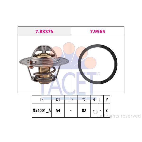 Слика на Термостат FACET Made in Italy - OE Equivalent 7.8334