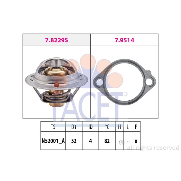 Слика на Термостат FACET Made in Italy - OE Equivalent 7.8437