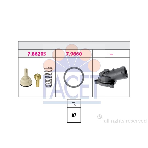 Слика на Термостат FACET Made in Italy - OE Equivalent 7.8621K