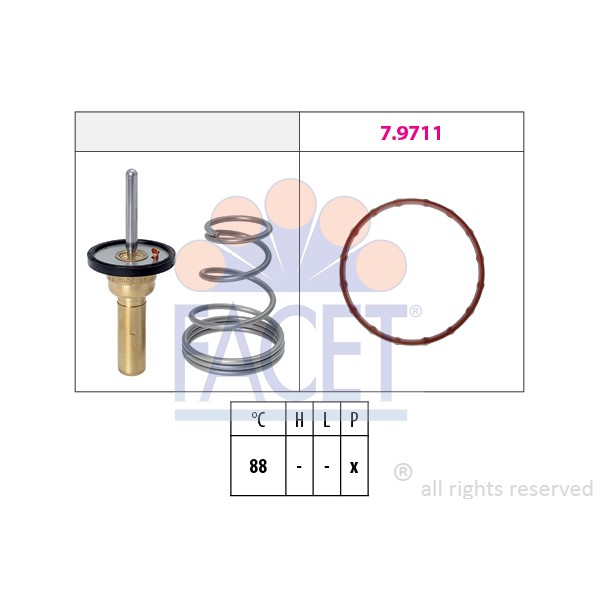 Слика на Термостат FACET Made in Italy - OE Equivalent 7.8798