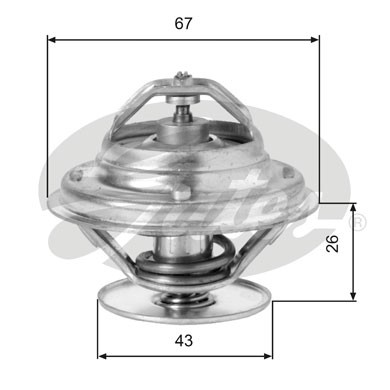 Слика на Термостат GATES TH05586G1 за Mercedes 190 (w201) E 2.5-16 - 194 коњи бензин