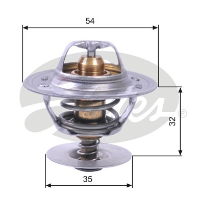 Слика на Термостат GATES TH11287G1 за Lancia Thema (834) 2000 i.e. 16V (834AI) - 141 коњи бензин